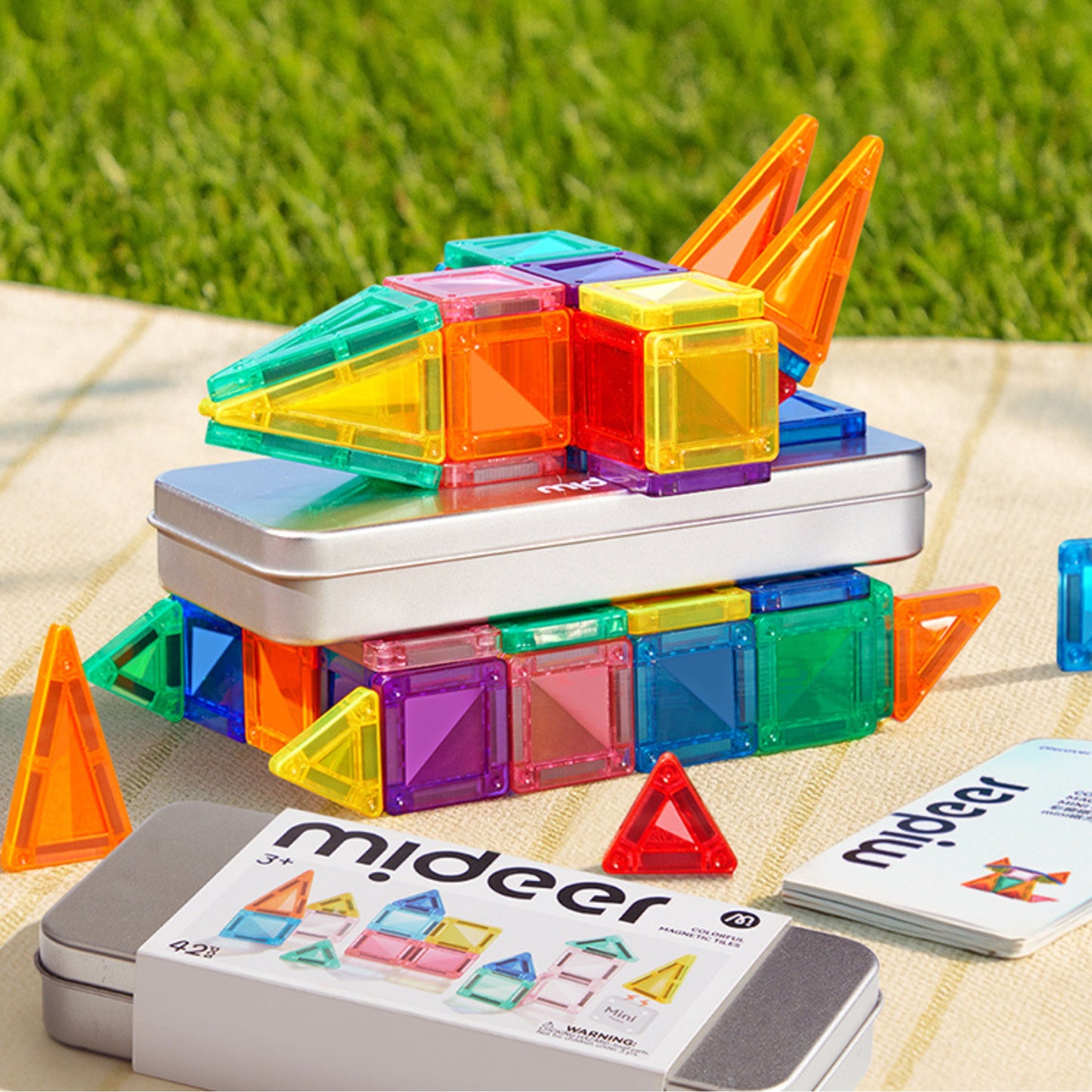 Mideer Mini Magnetic Tiles - 42pcs by Toytinkr