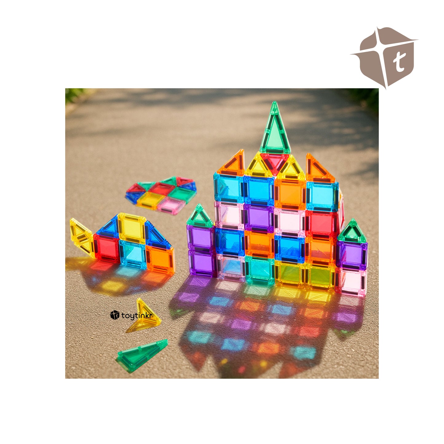 Mideer Mini Magnetic Tiles - 42pcs by Toytinkr