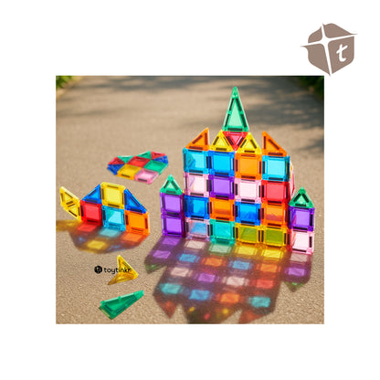 Mideer Mini Magnetic Tiles - 42pcs by Toytinkr