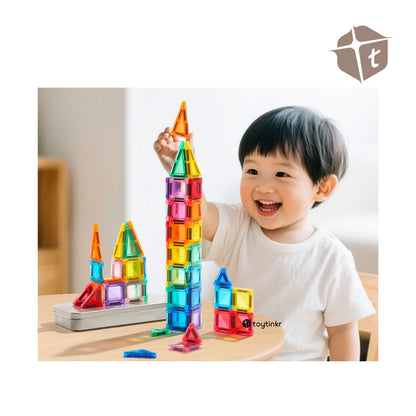 Mideer Mini Magnetic Tiles - 42pcs by Toytinkr