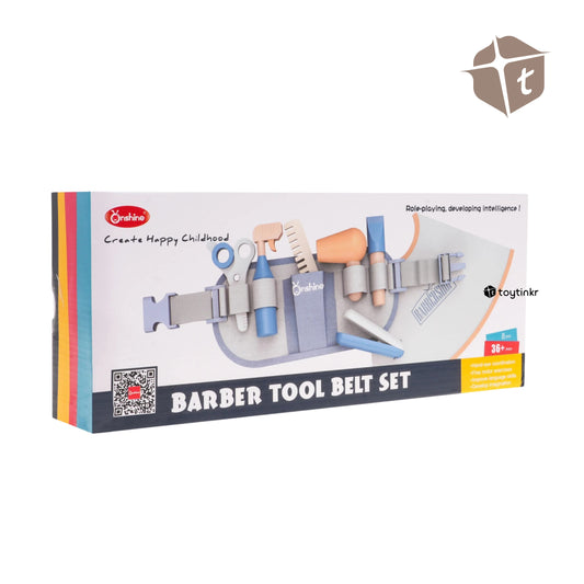 Wooden Barber Tool Set Belt by Toytinkr