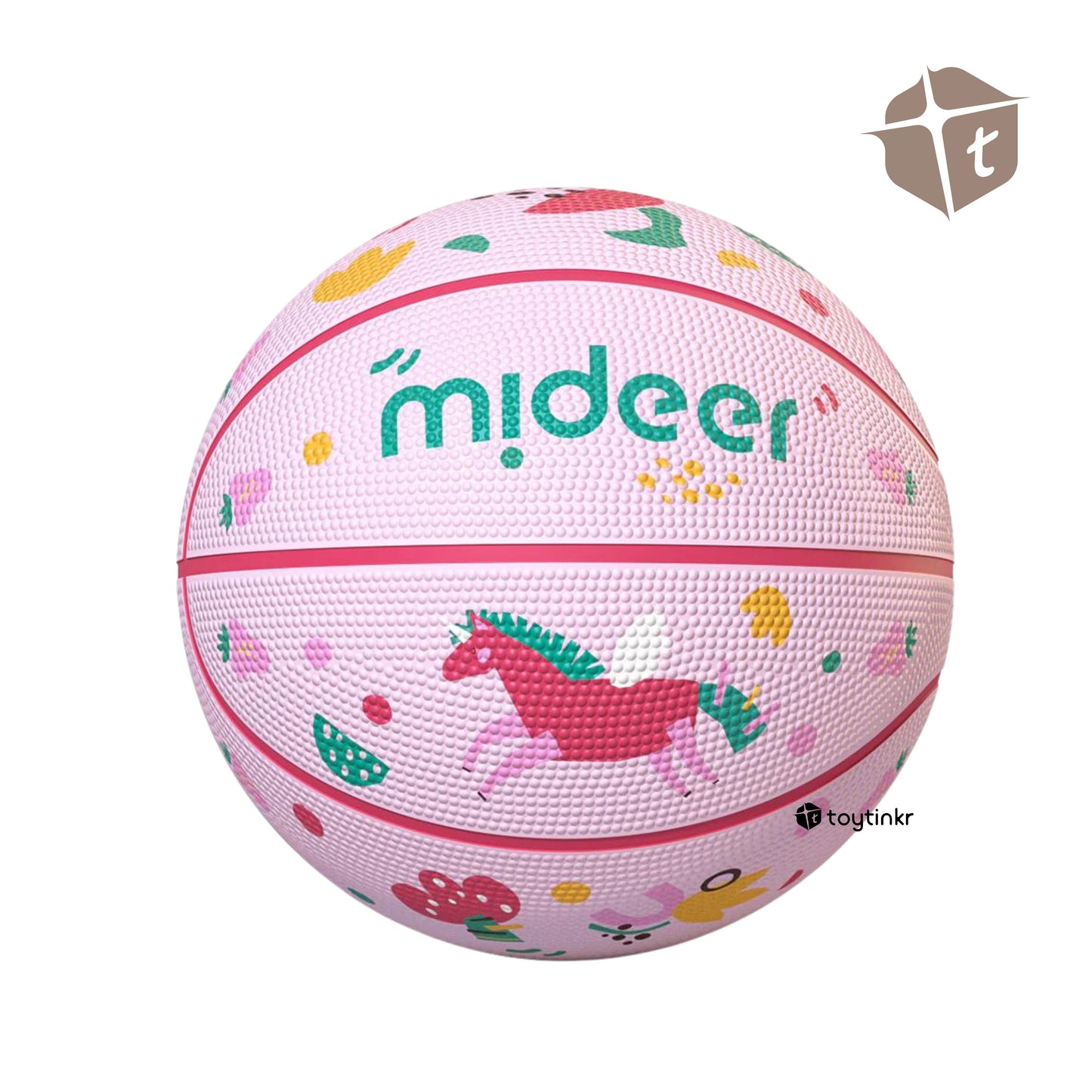 Mideer Kids Basketball Ball - Pink by Toytinkr