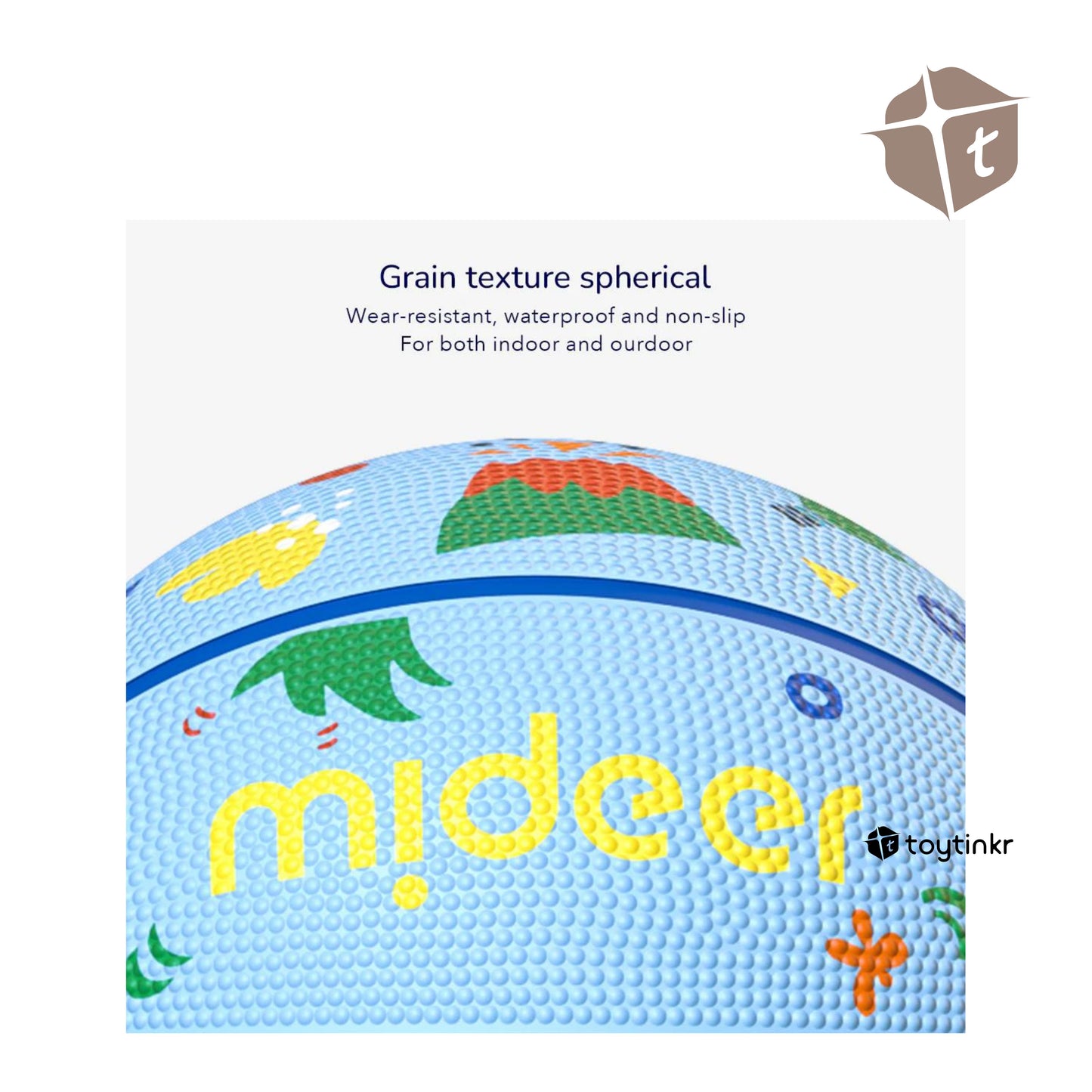 Mideer Kids Basketball Ball - Pink by Toytinkr