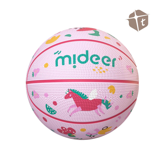 Mideer Kids Basketball Ball - Pink (Big) by Toytinkr