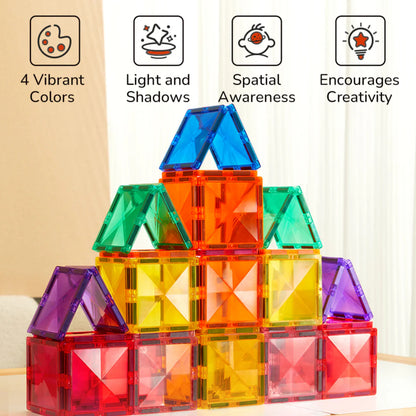 Mideer Colorful Magnetic Tiles - 60pcs by Toytinkr