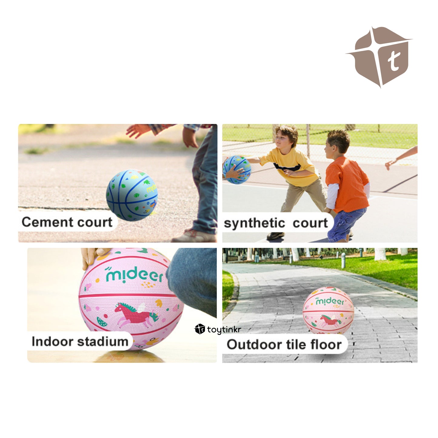 Mideer Kids Basketball Ball - Pink by Toytinkr