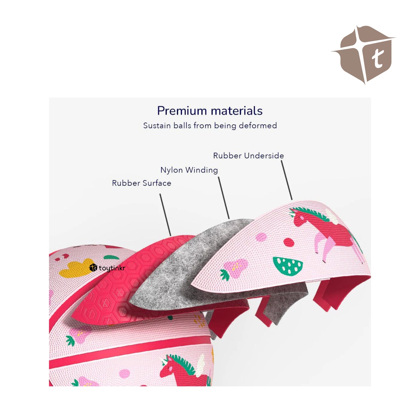 Mideer Kids Basketball Ball - Pink by Toytinkr