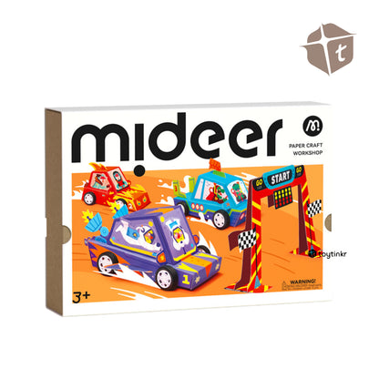 Mideer Papercraft Workshop - Racing Car by Toytinkr