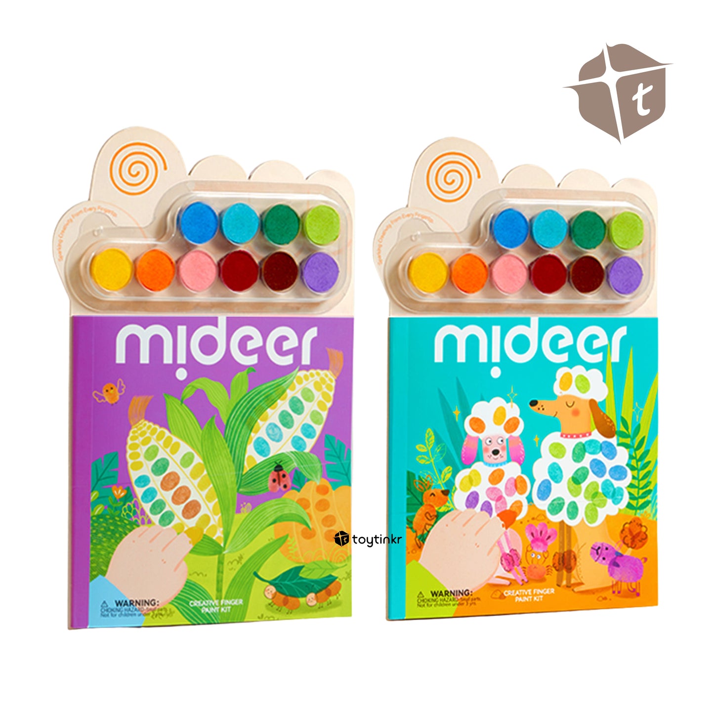 Mideer Creative Finger Paint Kit Notebook - Secret Garden by Toytinkr