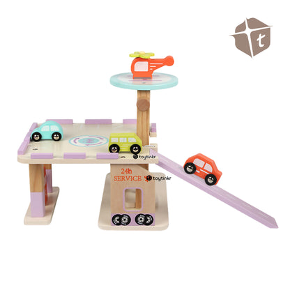 Wooden Mini Parking Lot by Toytinkr