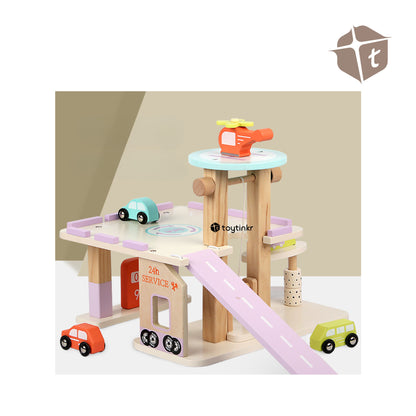 Wooden Mini Parking Lot by Toytinkr