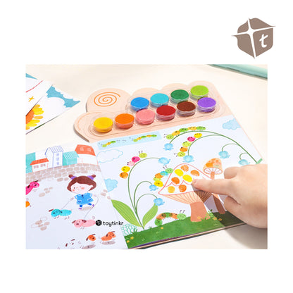 Mideer Creative Finger Paint Kit Notebook - Animal Party by Toytinkr