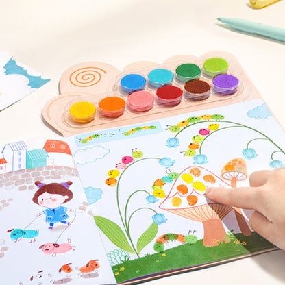 Mideer Creative Finger Paint Kit Notebook - Animal Party by Toytinkr
