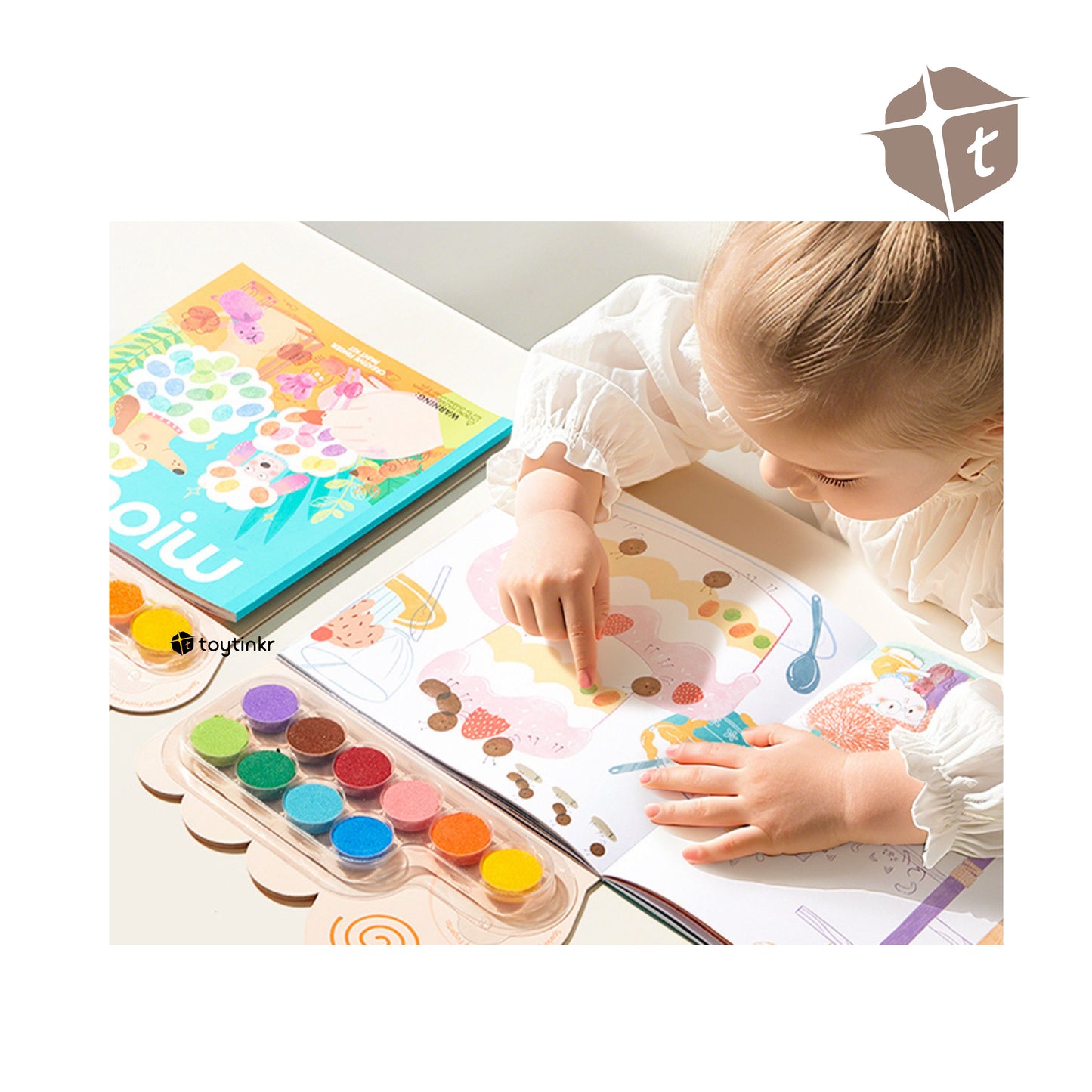 Mideer Creative Finger Paint Kit Notebook - Secret Garden by Toytinkr