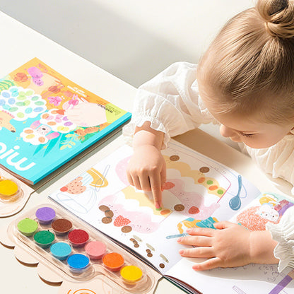 Mideer Creative Finger Paint Kit Notebook - Animal Party by Toytinkr