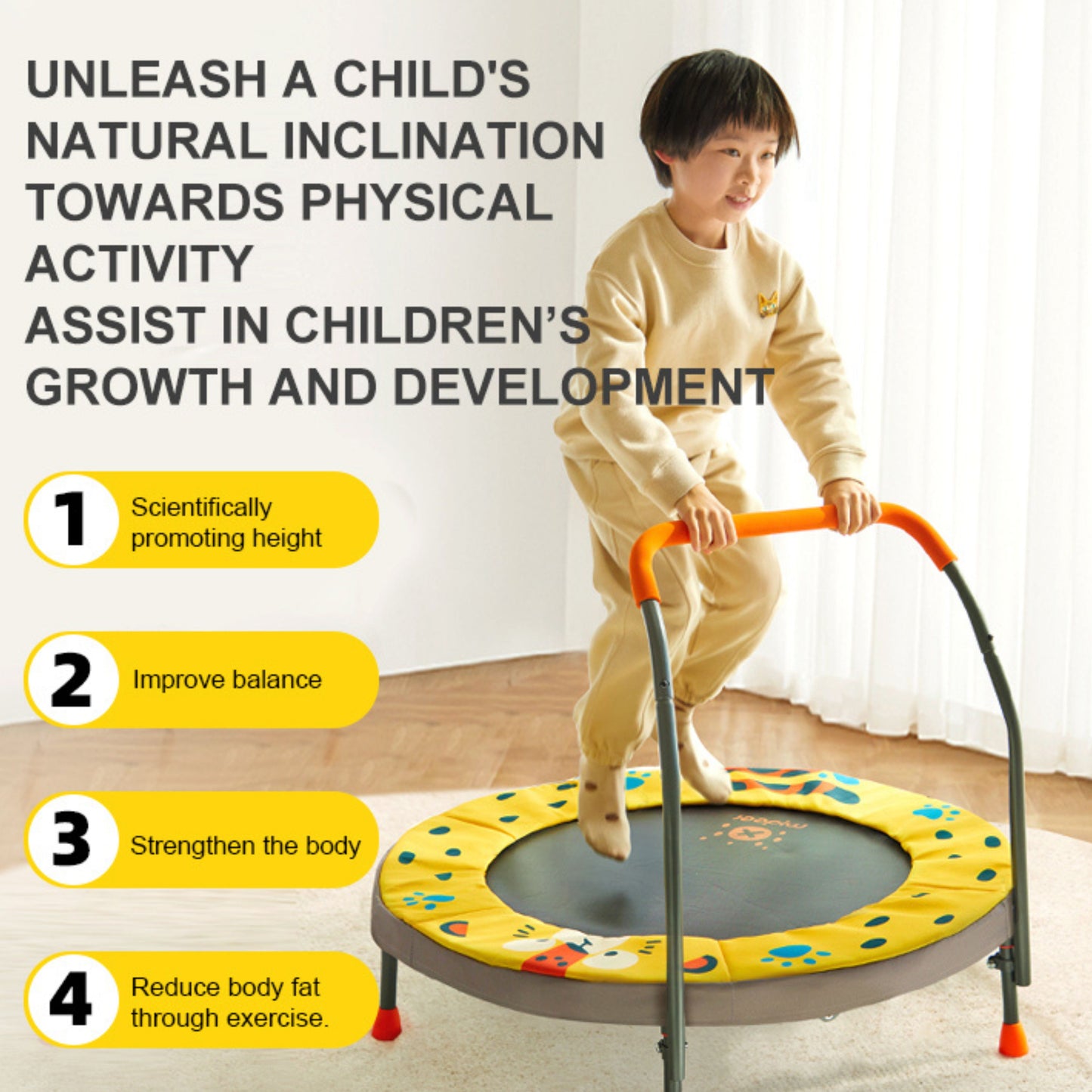 Mideer Foldable Trampoline - Leopard by Toytinkr