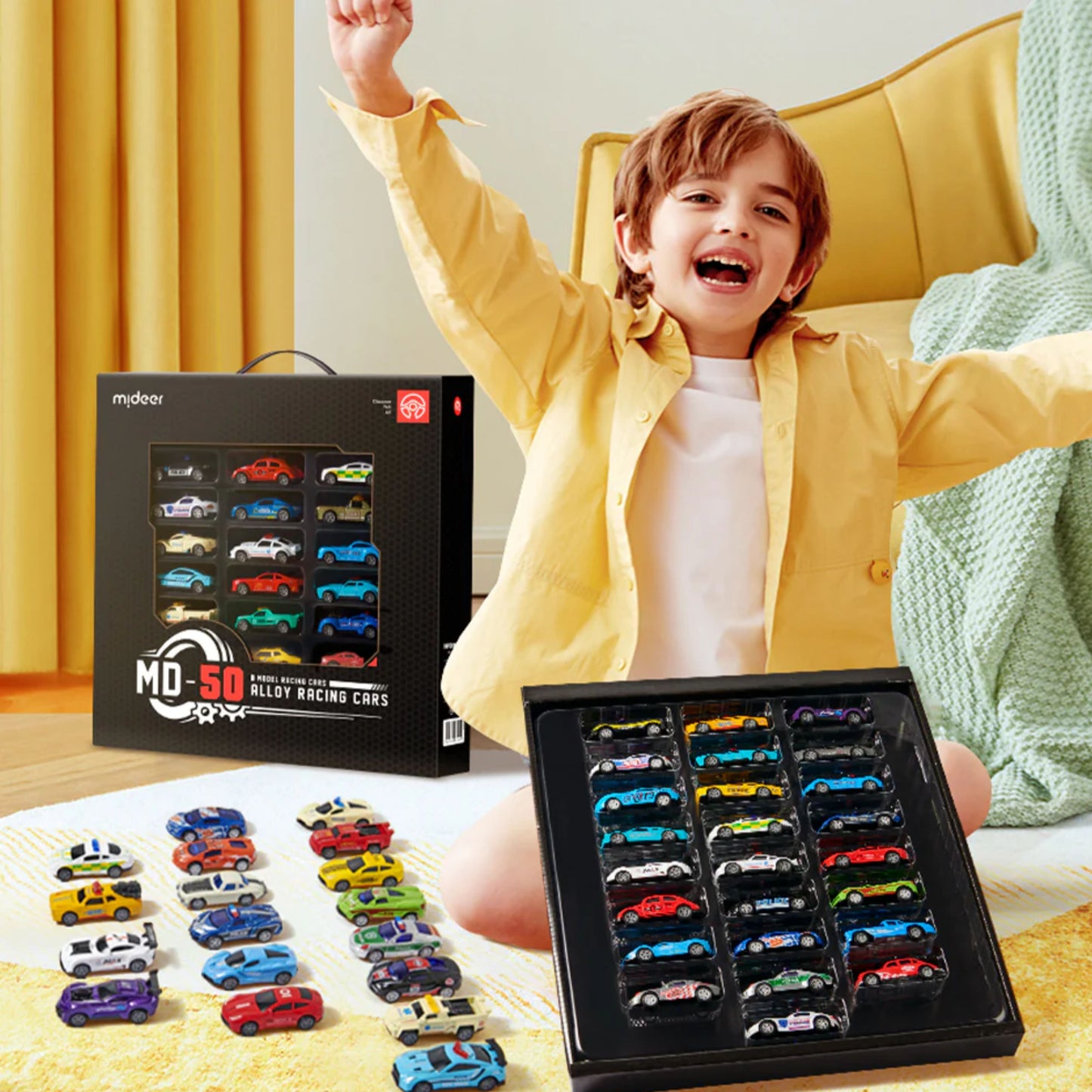 Mideer Alloy Racing Cars - 100pc Set by Toytinkr