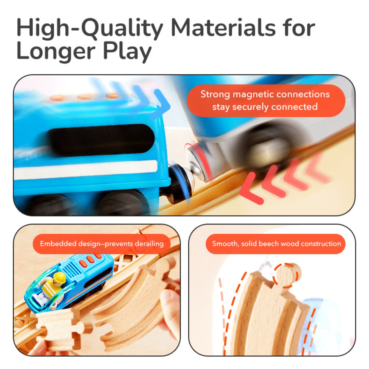 Mideer Train Track Building Blocks by Toytinkr