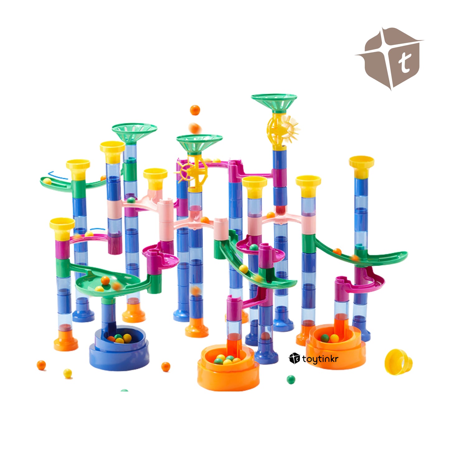 Mideer Track Ball Blocks - Crossing Maze 84pcs by Toytinkr