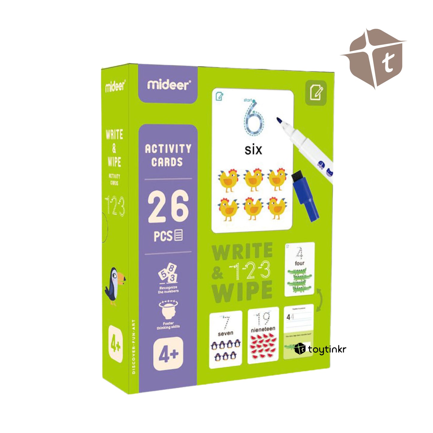 Mideer Write and Wipe Activity Cards - 26pc by Toytinkr