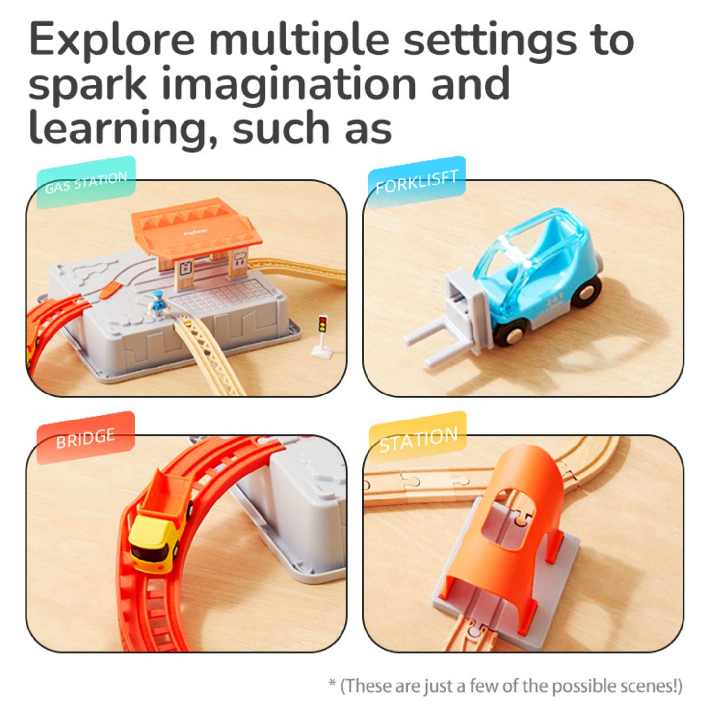 Mideer Train Track Building Blocks by Toytinkr