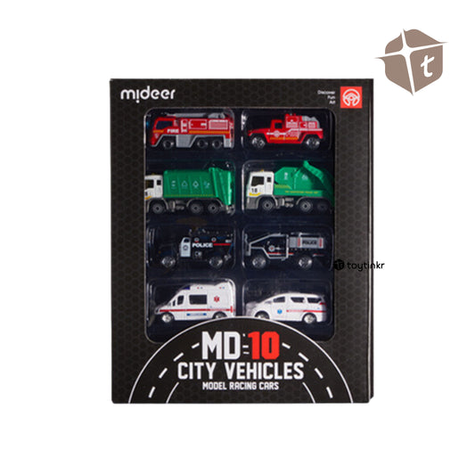 Mideer Alloy City Vehicles - 10pc Set by Toytinkr