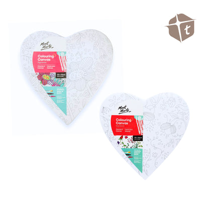 Mont Marte Heart-shaped Colouring Canvas by Toytinkr