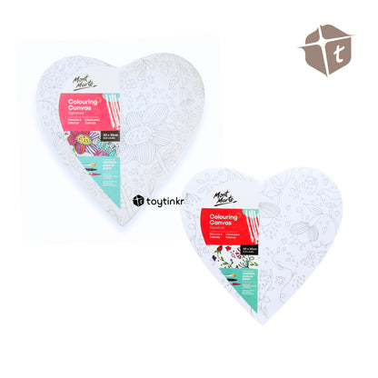 Mont Marte Heart-shaped Colouring Canvas by Toytinkr