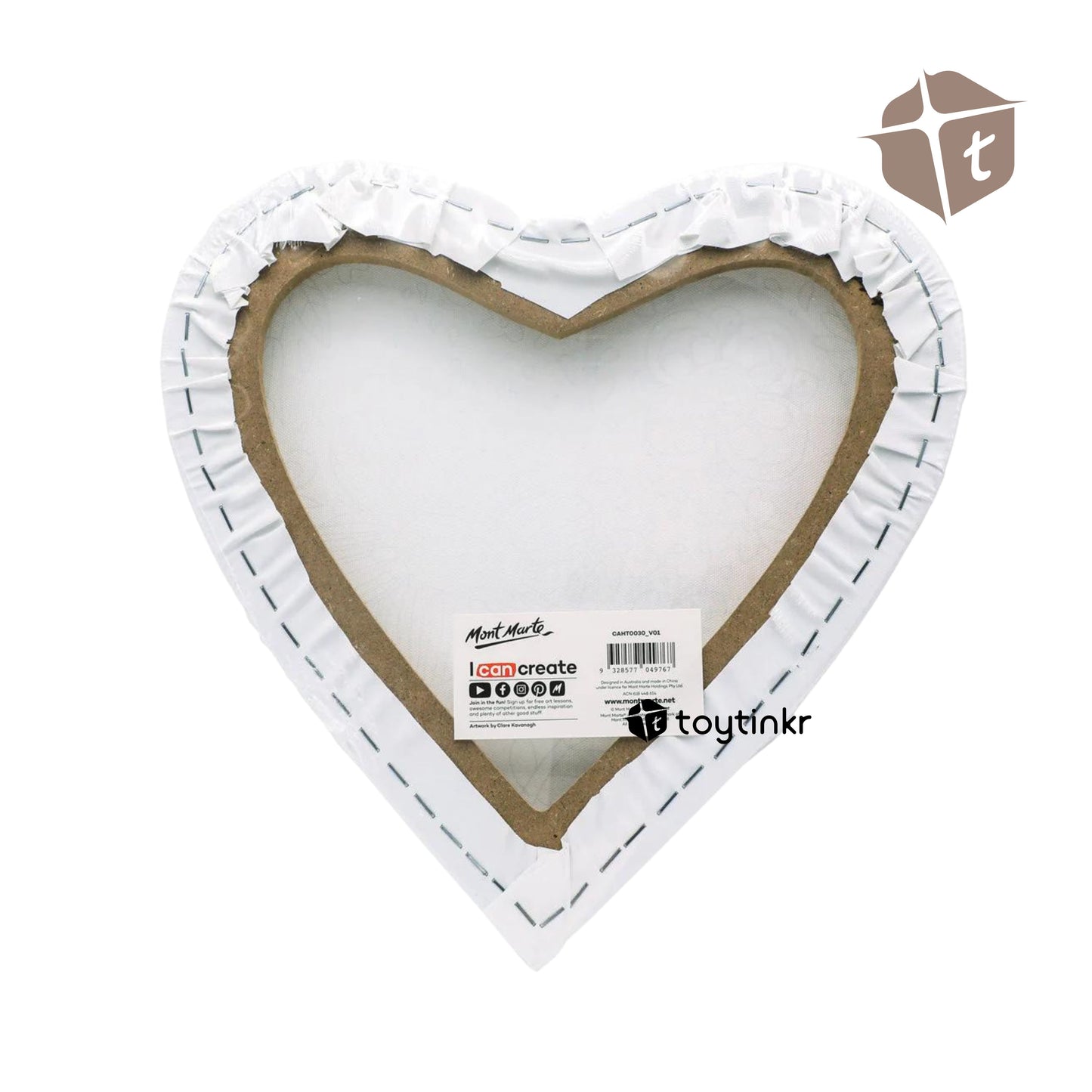 Mont Marte Heart-shaped Colouring Canvas by Toytinkr
