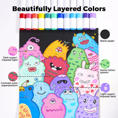 Jar Melo Acrylic Paint Markers w/ Bag  (36 Colors) by Toytinkr