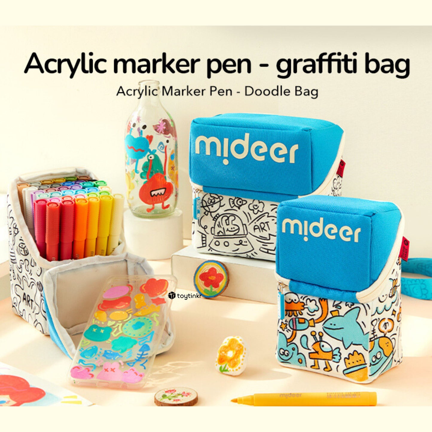Mideer Personalized Acrylic Art Markers - 24 Colors by Toytinkr
