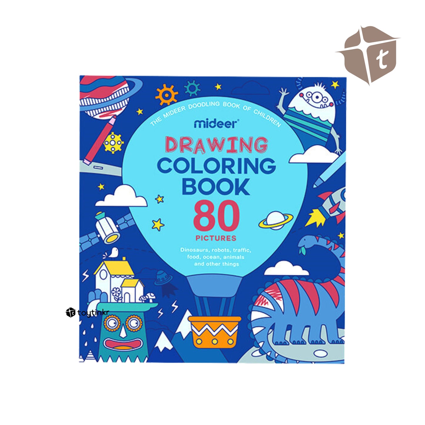 Mideer Drawing Coloring Book - Blue by Toytinkr