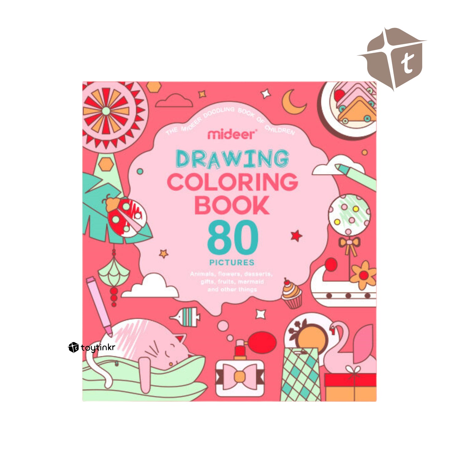 Mideer Drawing Coloring Book - Pink by Toytinkr