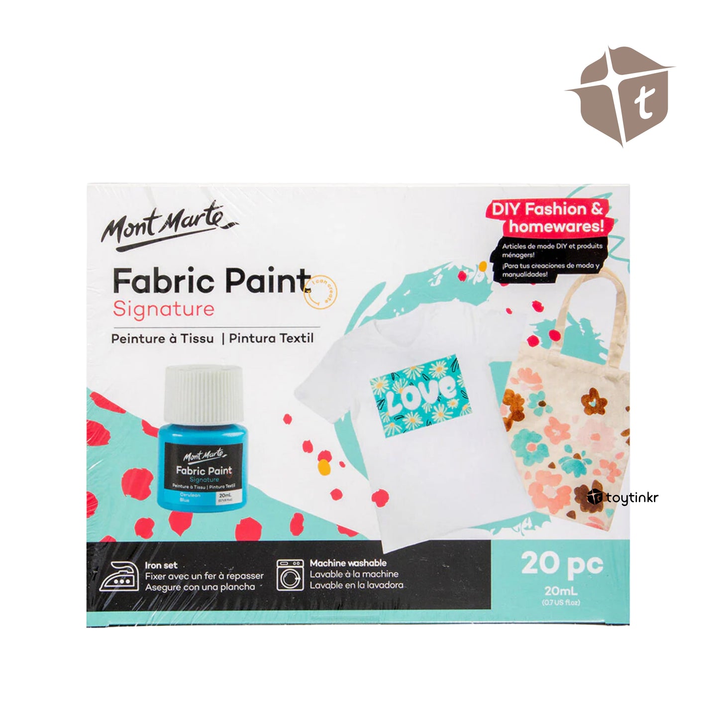 Mont Marte Fabric Paint - 20 Colors by Toytinkr