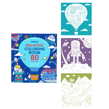 Mideer Drawing Coloring Book - Blue by Toytinkr