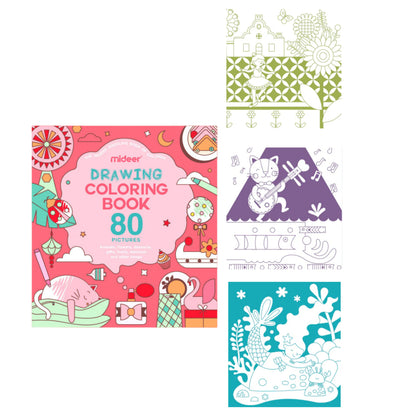 Mideer Drawing Coloring Book - Pink by Toytinkr