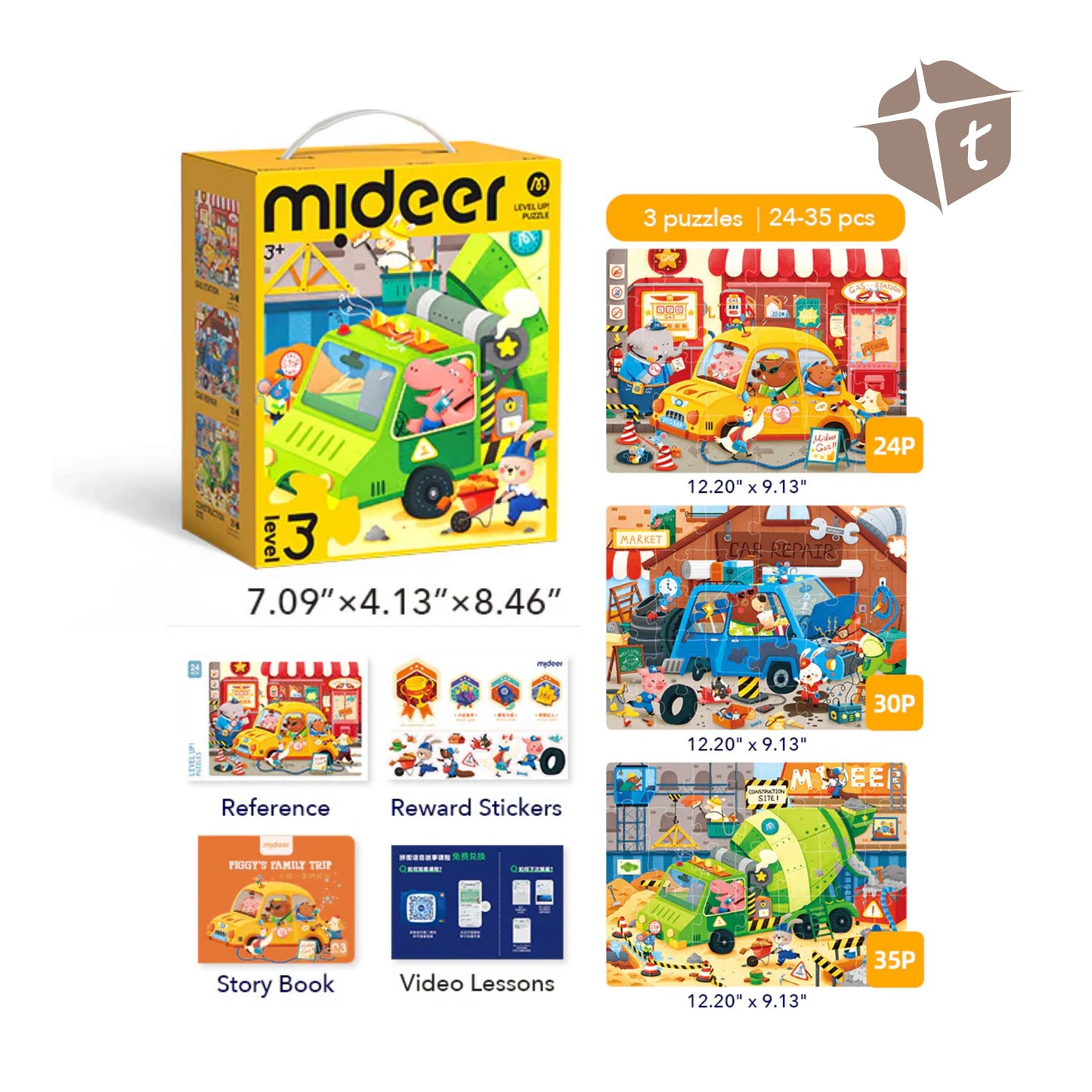 Mideer Advanced Puzzle - Level 3 City Transportation by Toytinkr