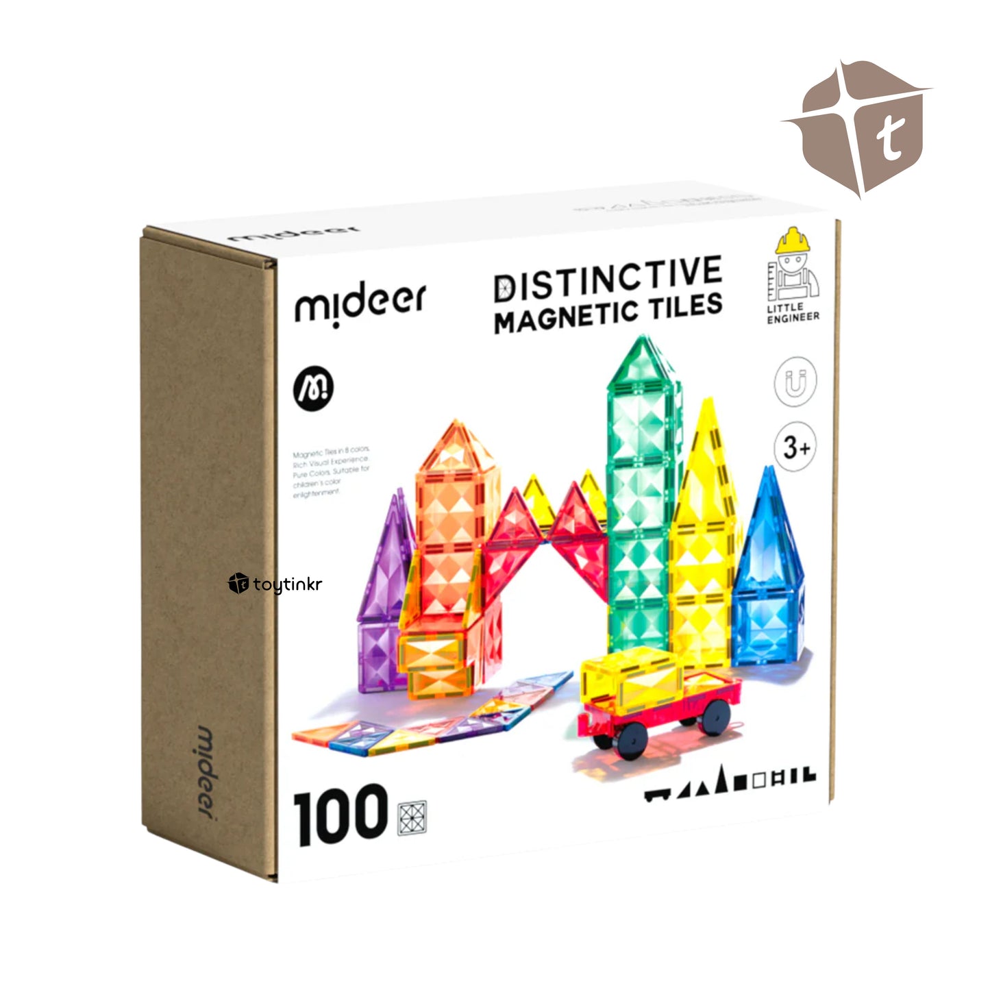 Mideer Distinctive Magnetic Tiles 100pcs by Toytinkr