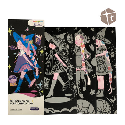 Illusory Color Scratch Painting - Magical Girl by Toytinkr