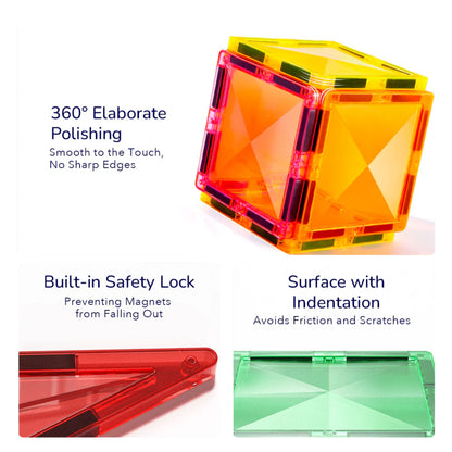 Mideer Distinctive Magnetic Tiles 100pcs by Toytinkr