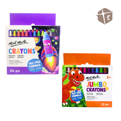Mont Marte Jumbo Crayons 12pc by Toytinkr
