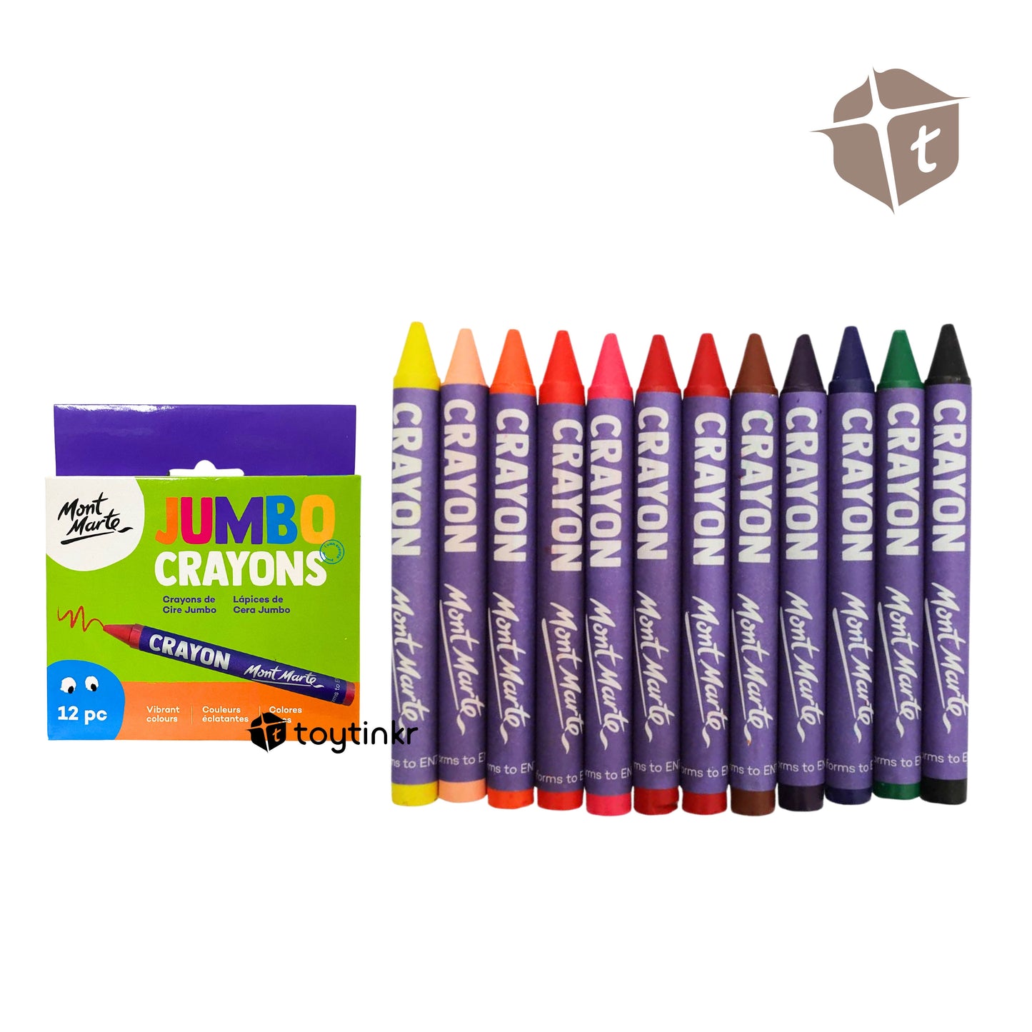 Mont Marte Jumbo Crayons 12pc by Toytinkr