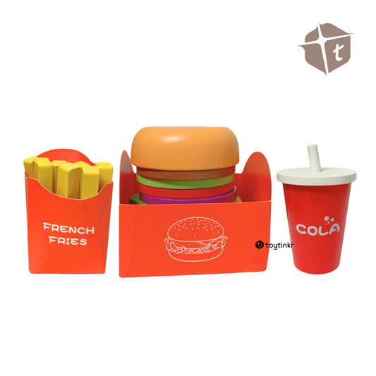 Delicious Wooden Hamburger Set by Toytinkr
