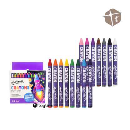 Mont Marte Regular Crayons 36pc by Toytinkr