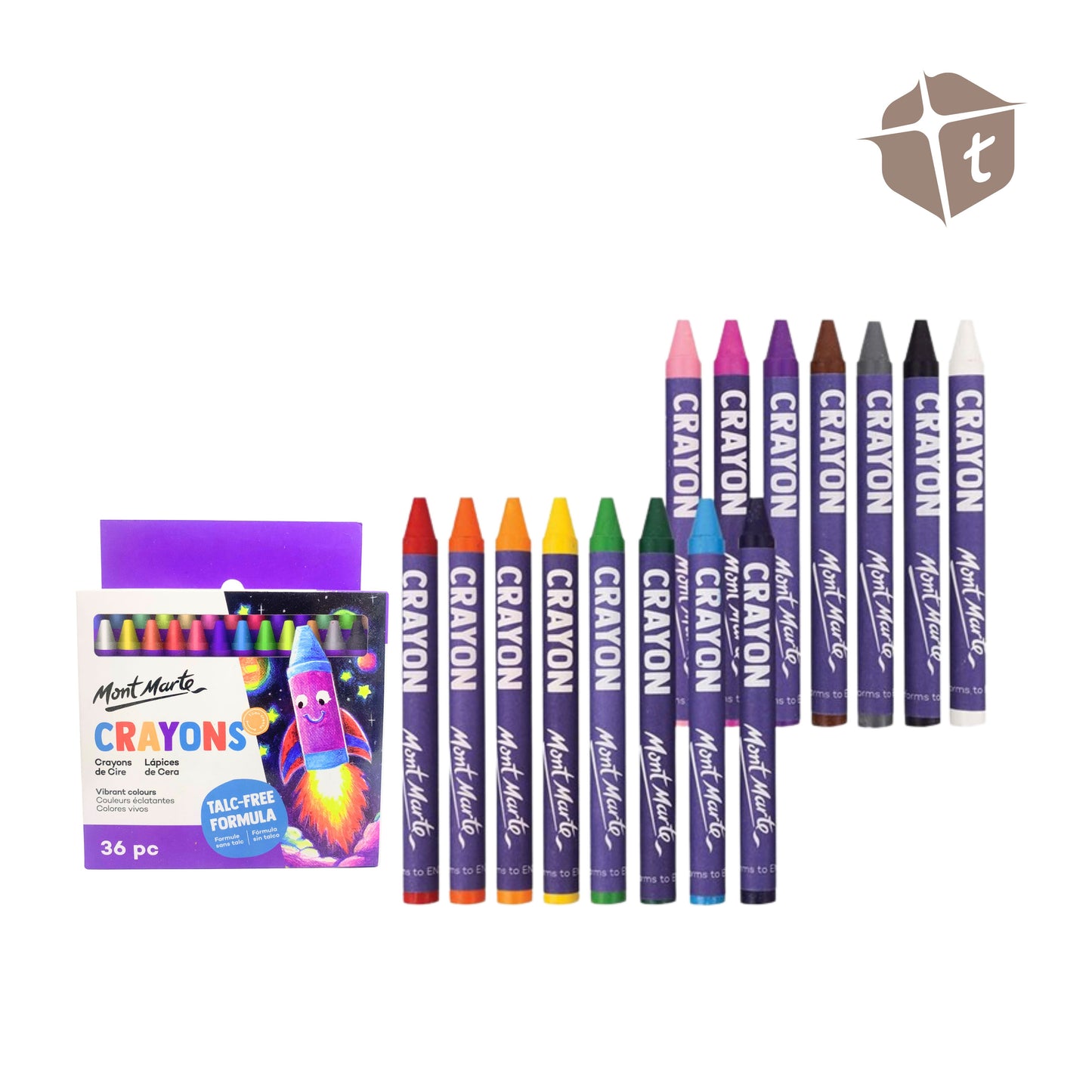 Mont Marte Regular Crayons 36pc by Toytinkr
