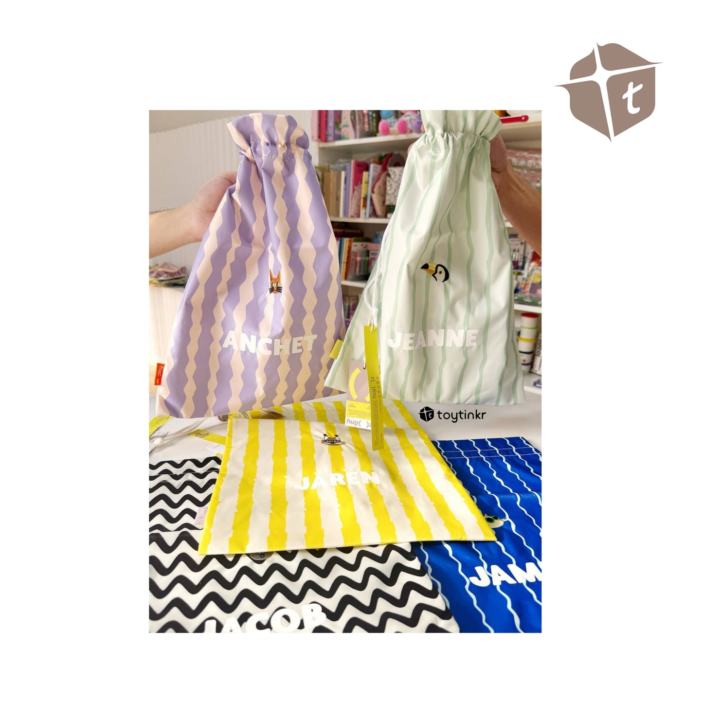 Hug Z Personalized Drawstring Laundry Bag by Toytinkr