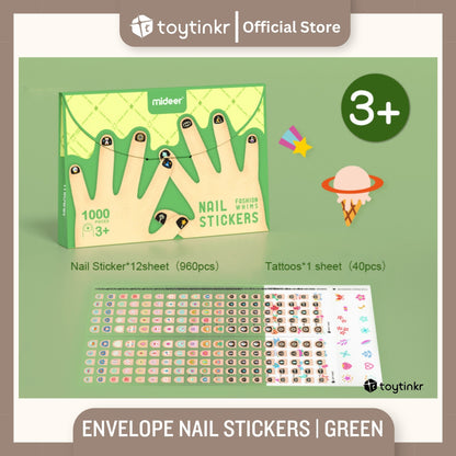 Mideer Envelope Nail Stickers 1000 Pieces by Toytinkr