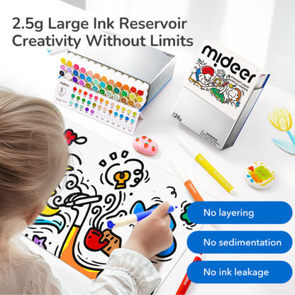 Mideer Straight Liquid Acrylic Markers - 24 Colors by Toytinkr