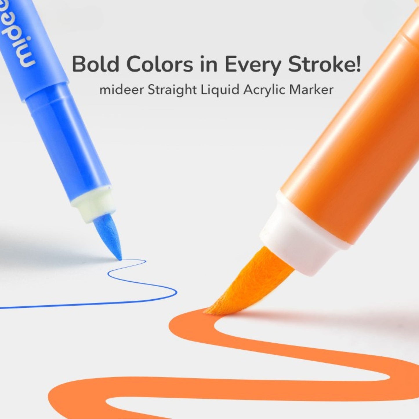 Mideer Straight Liquid Acrylic Markers - 24 Colors by Toytinkr