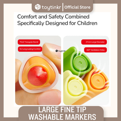 Mideer Large Fine Tip Washable Markers by Toytinkr